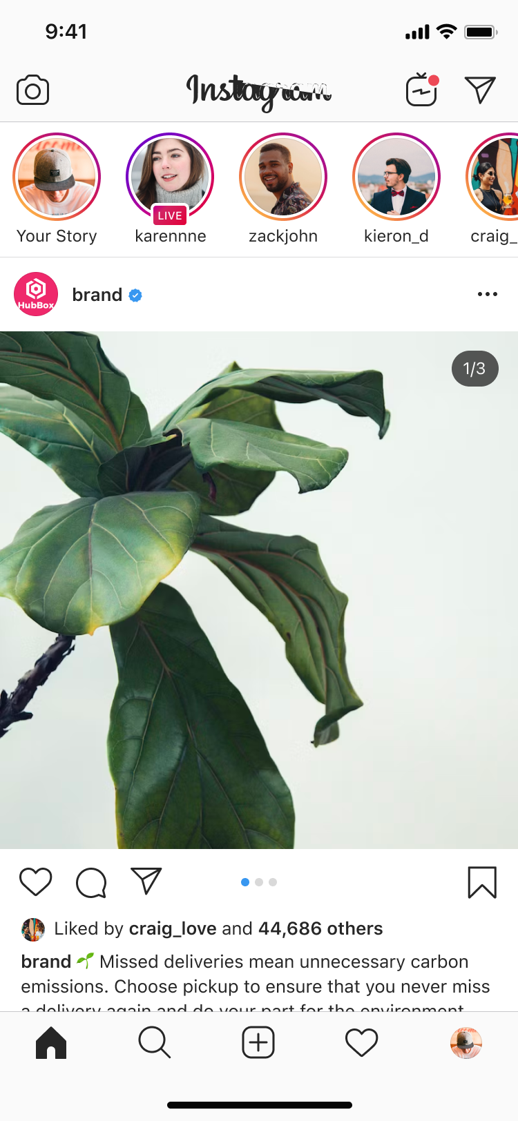 instagram sustainability example
