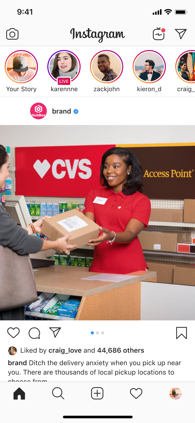 instagram ups example